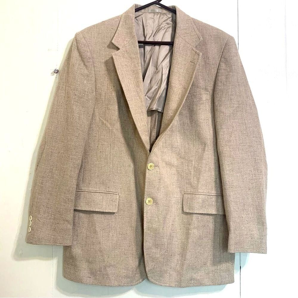 Arnie Arnold Palmer Vintage Silk Blazer Size 44 Camel Silk Sport Blazer Size 44L